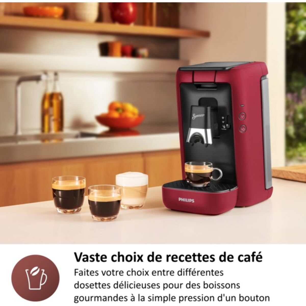 Senseo PHILIPS Senseo Maestro CSA260/91 rouge