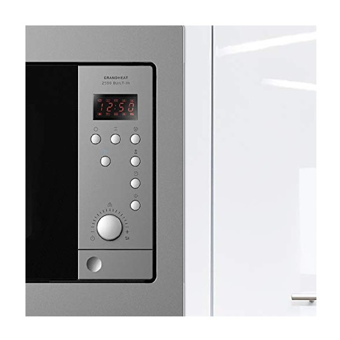 Microonde da incasso con piatto GrandHeat 2500 Built-In Steel Black Cecotec