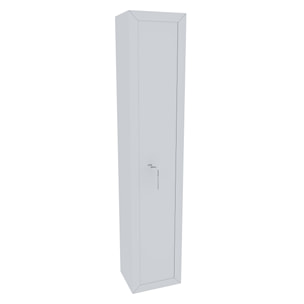 Armadio Portafucili Armi Blindato Fuciliera In Acciaio Con Cassetto Tesoretto Con Serratura E Chiave A Doppia Mappa Bianco Opaco 148x30x25 Cm 3 Posti