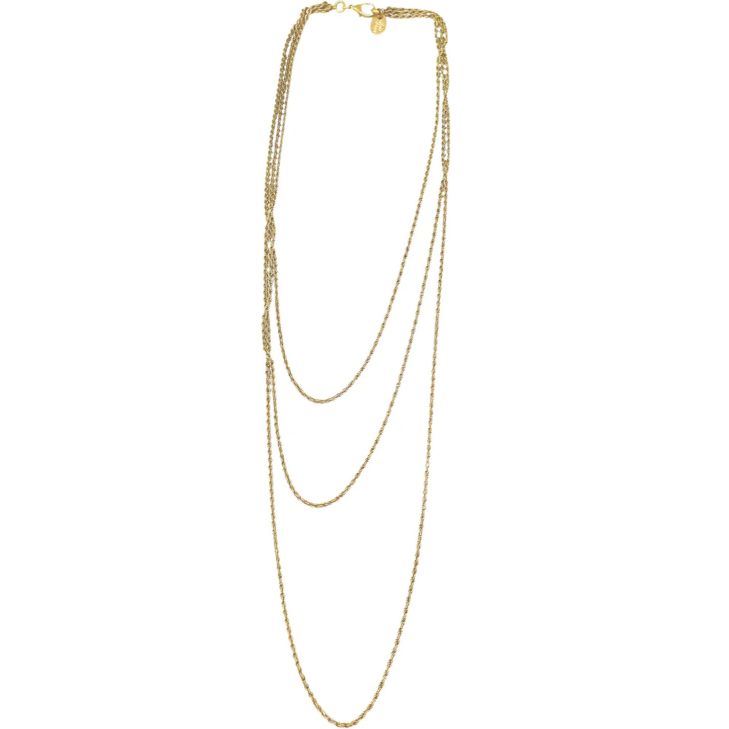 Collar largo Trnity latón dorado chapado