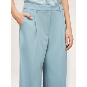 Motivi - Pantaloni palazzo con pieghe - Azzurro