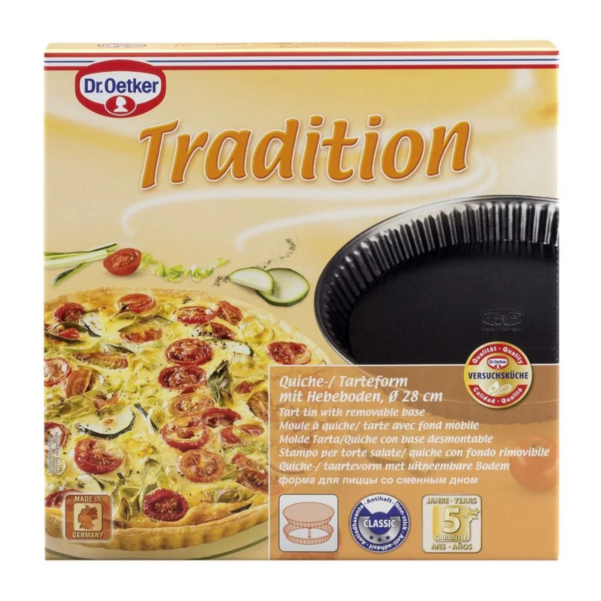 Moule à tartes 26 cm avec fond amovible Dr. Oetker Tradition