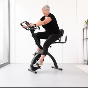 Bicicleta estática plegable FITFIU volante 8kg respaldo y cuerdas elásticas