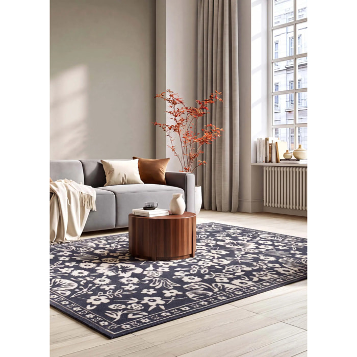 AMARA Alfombra clásica con relieve Azul, varias medidas disponibles.