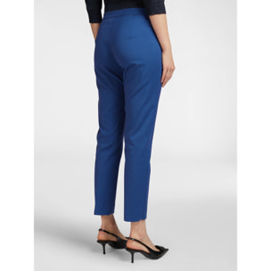 Elena Mirò - Pantaloni dritti in tessuto jacquard - Bluette