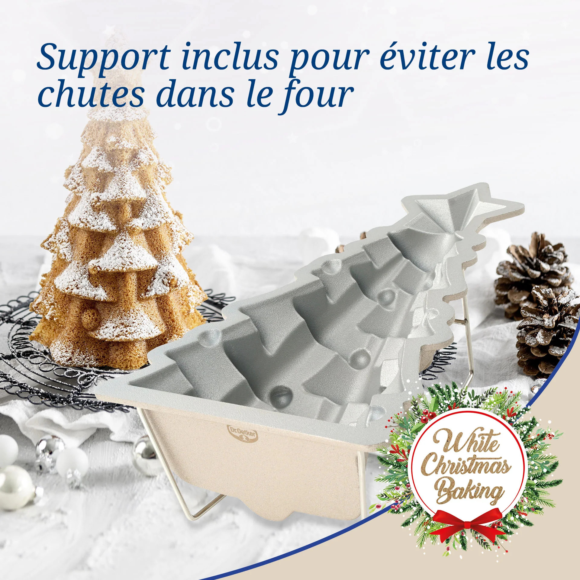 Moule à gâteaux original en forme de sapin de noël 17 x 7,5 cm Dr.Oetker Christmas
