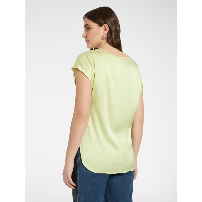 Elena Mirò - Blusa de satén - Amarillo