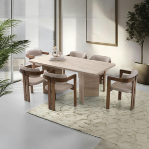 Table à manger décor travertin 180 cm MARFA