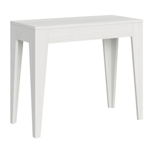 Console extensible 90x42/198 cm Isotta Small Frêne Blanc