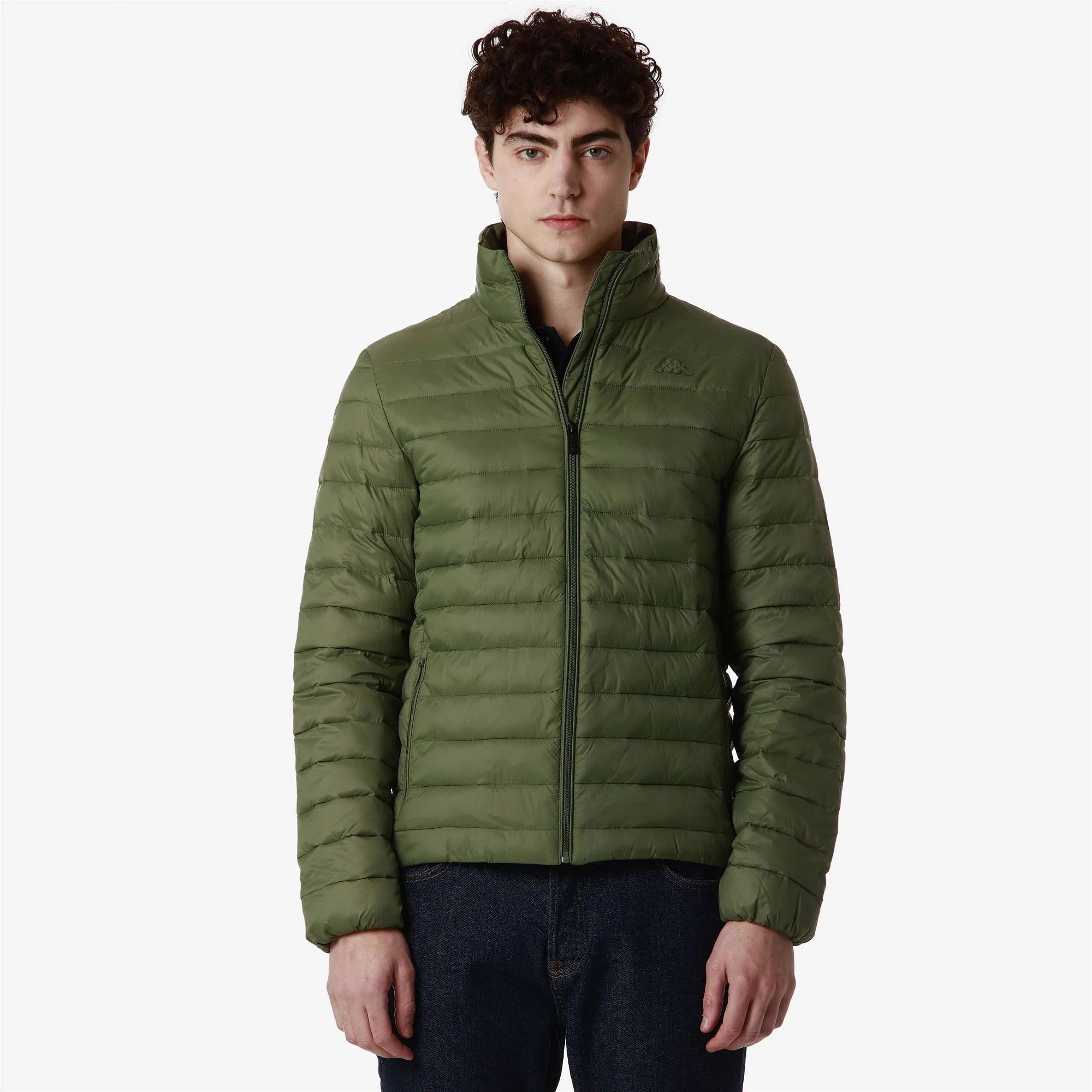 Giacche Robe di Kappa Uomo Osral Soft Nylon Verde