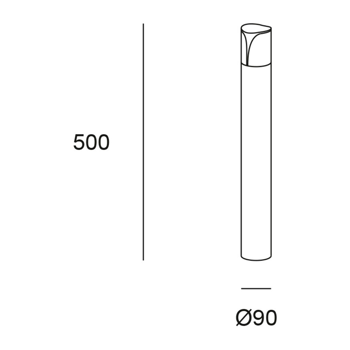 Forlight Astra Baliza gris urbano para bombilla E27