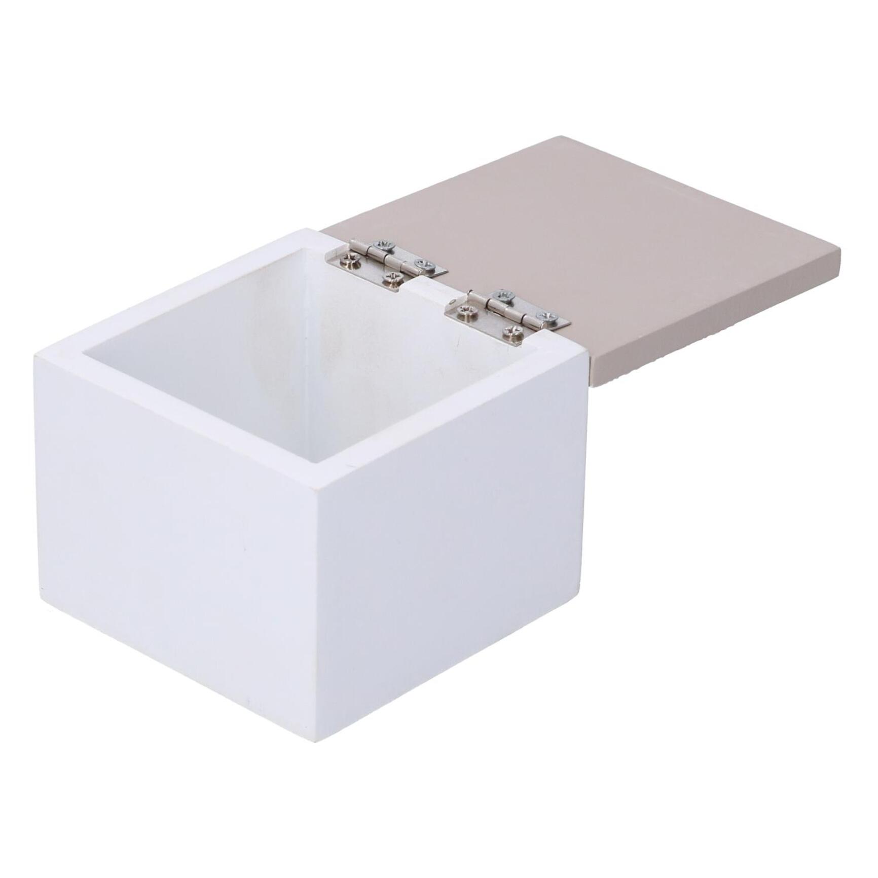 Scatola in legno bianco mandala quadro cm7x7h6