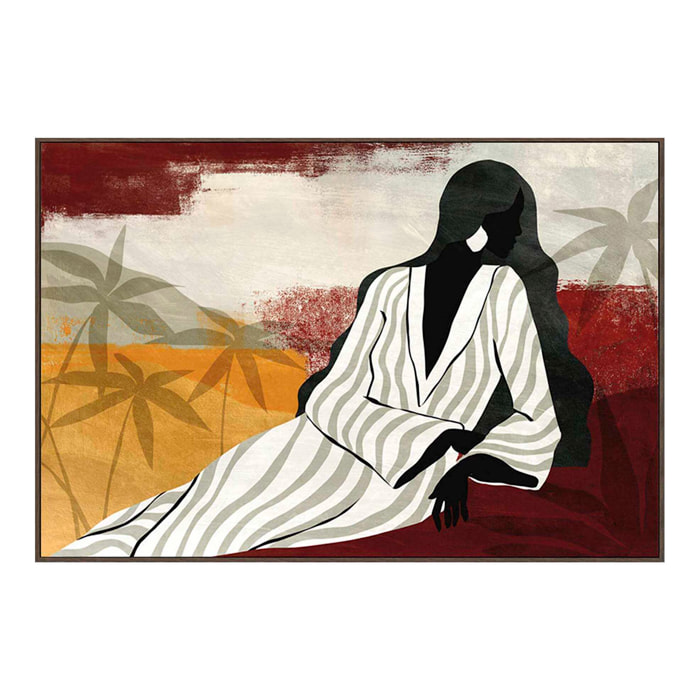 Cuadro Africana 50% Pintado A Mano 123x4x83 Cm