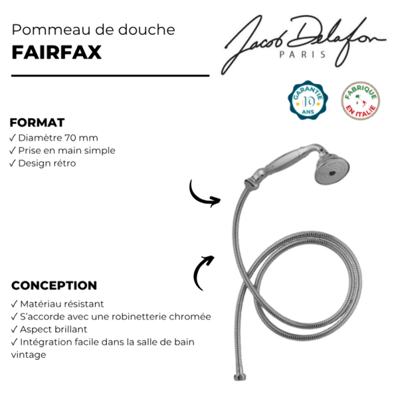 Douchette 1 jet Fairfax