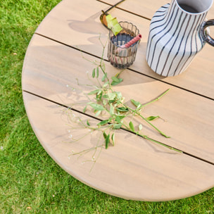 Table basse de jardin ronde bois d'acacia  KAITA