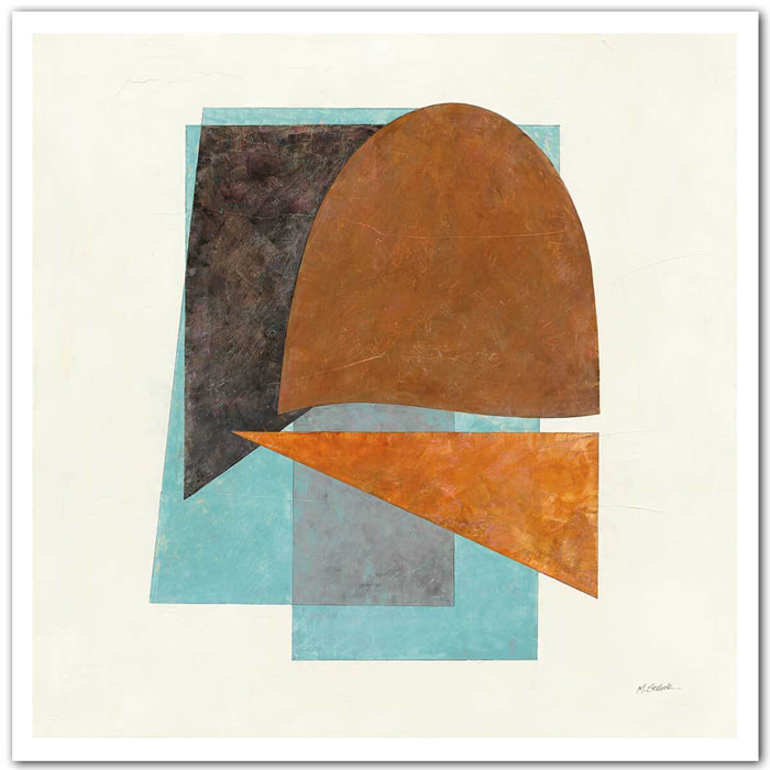 Poster Quintet turquoise Affiche seule