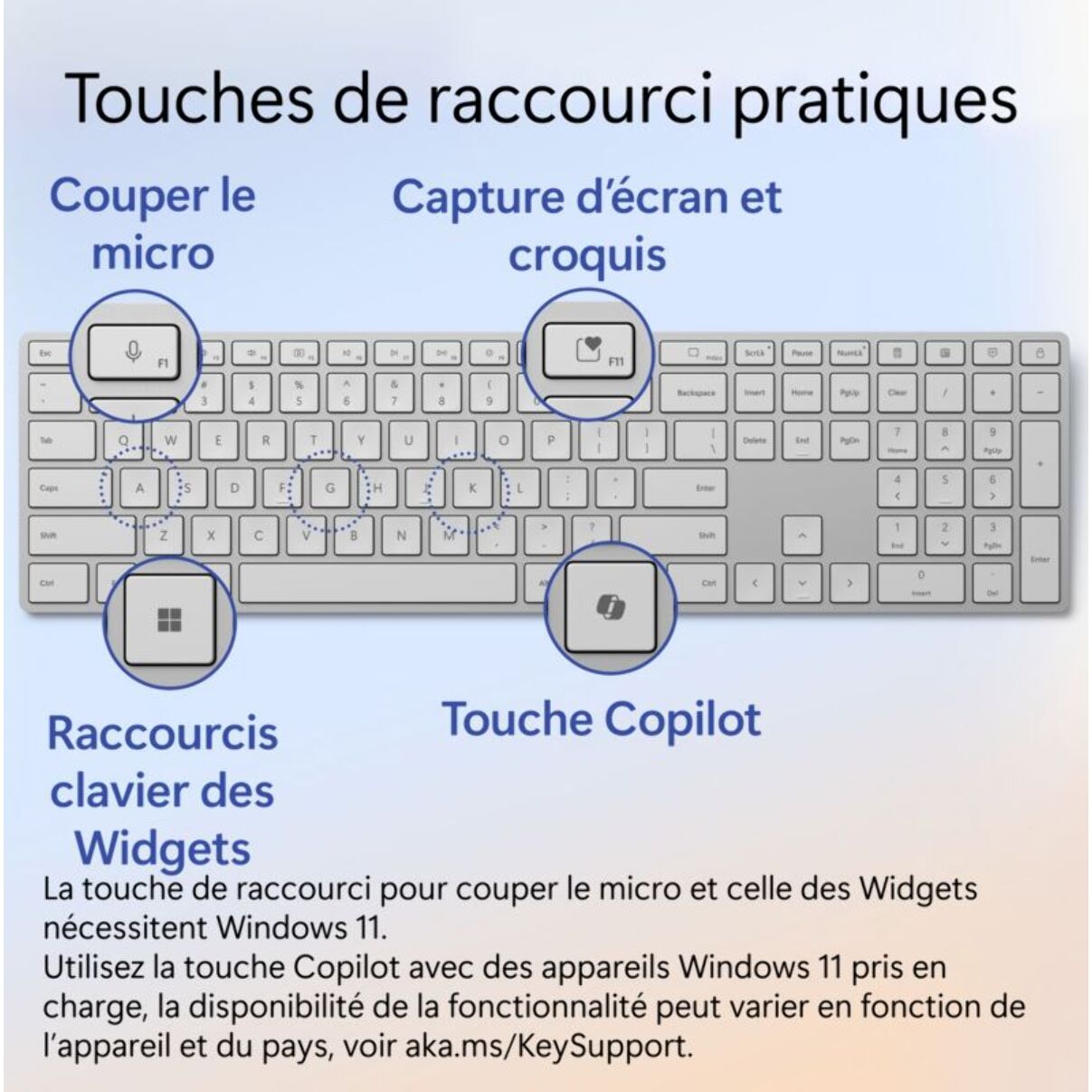 Clavier sans fil MICROSOFT Surface Keyboard 2024 Bluetooth AZERTY