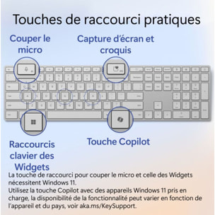 Clavier sans fil MICROSOFT Surface Keyboard 2024 Bluetooth AZERTY