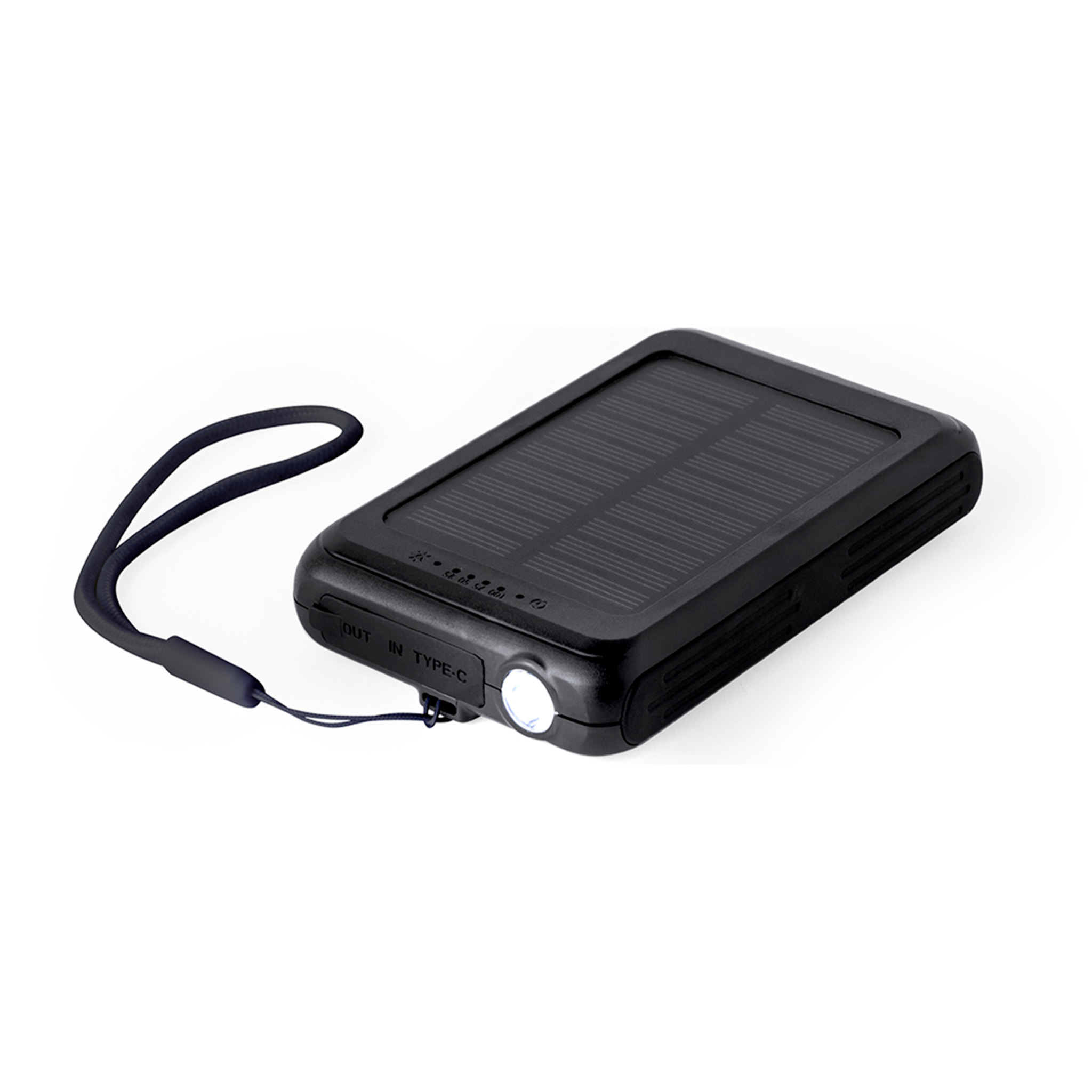 Powerbank solare Haryin da 5.000 mAh. Ricarica wireless Qi da 5 W e attacco magnetico Magsafe.