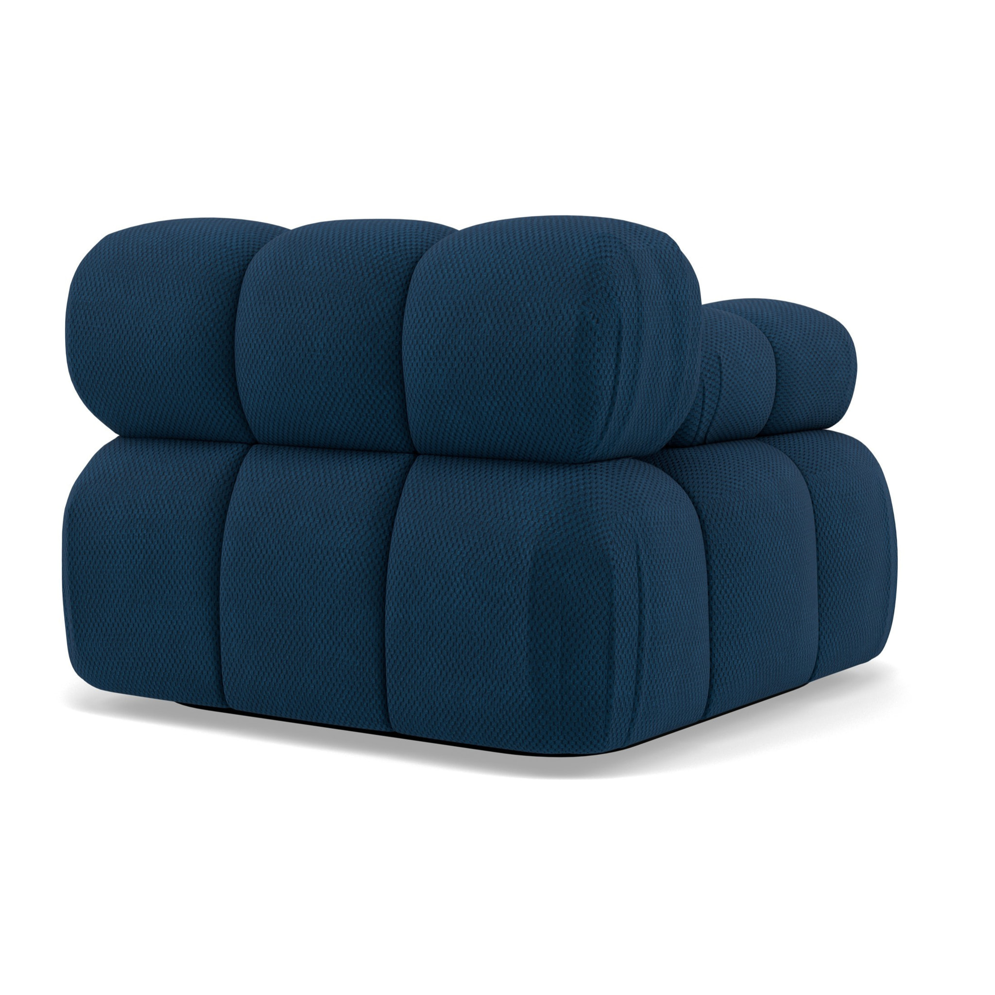 Ruby - module d'assise gauche en velours texturé - Bleu