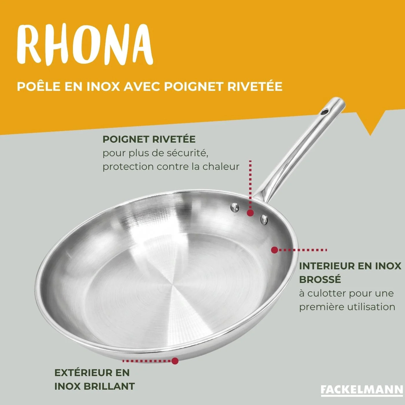 Casserole en inox Fackelmann Rhona