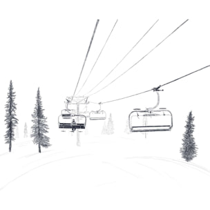 Papier peint télésiege Intissé