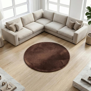 Tapis salon et chambre tissé motif uni HOLA