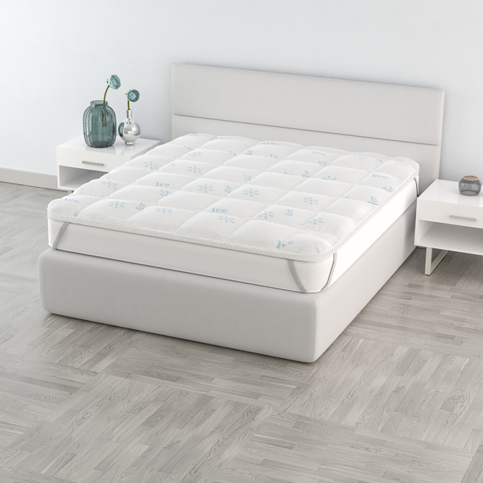 TOPPER ICE REFRIGERANTE Doubleface CON ELASTICI
