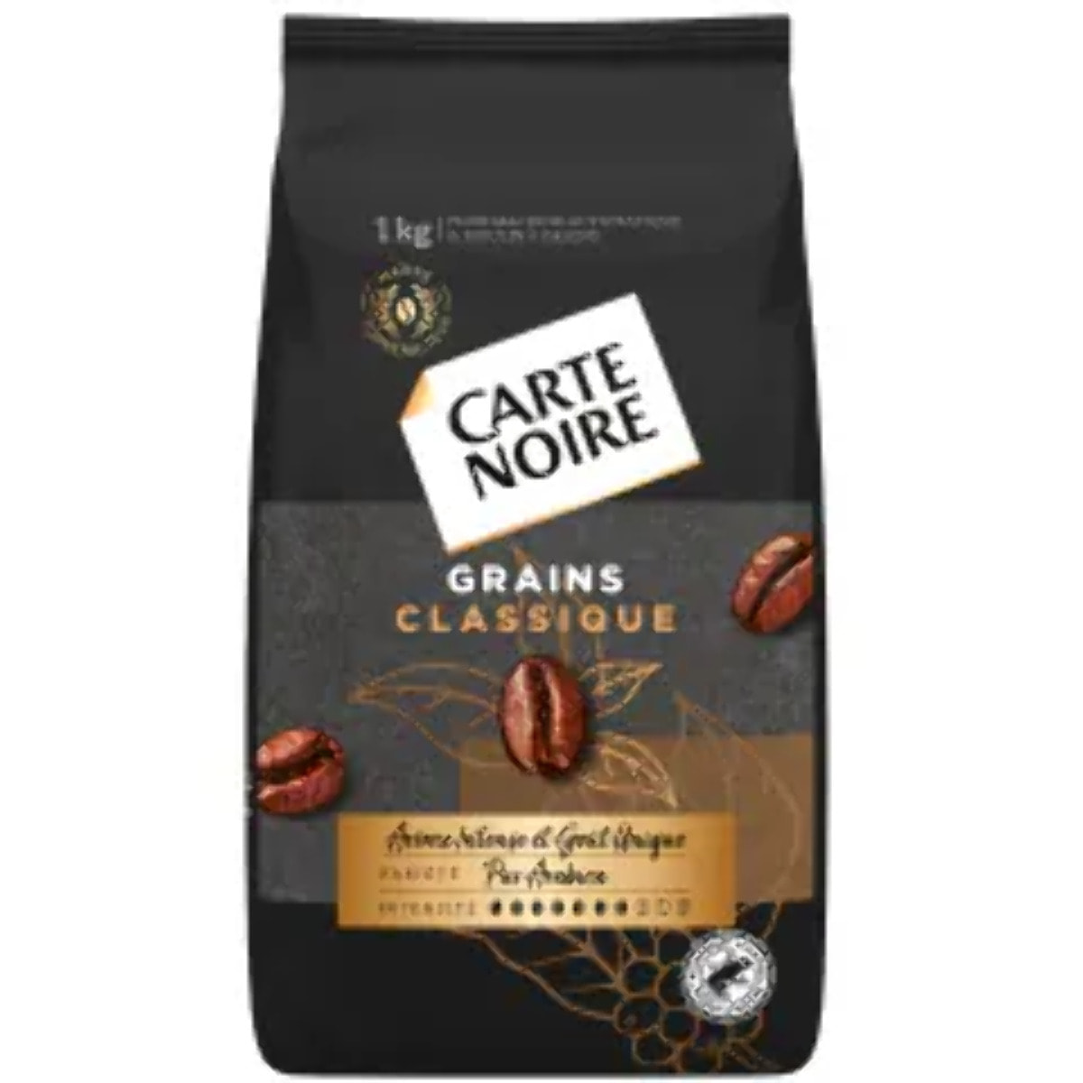 CARTE NOIRE - Grains Classique  - 100 % Arabica - Certifié Rainforest Alliance - 1 kg