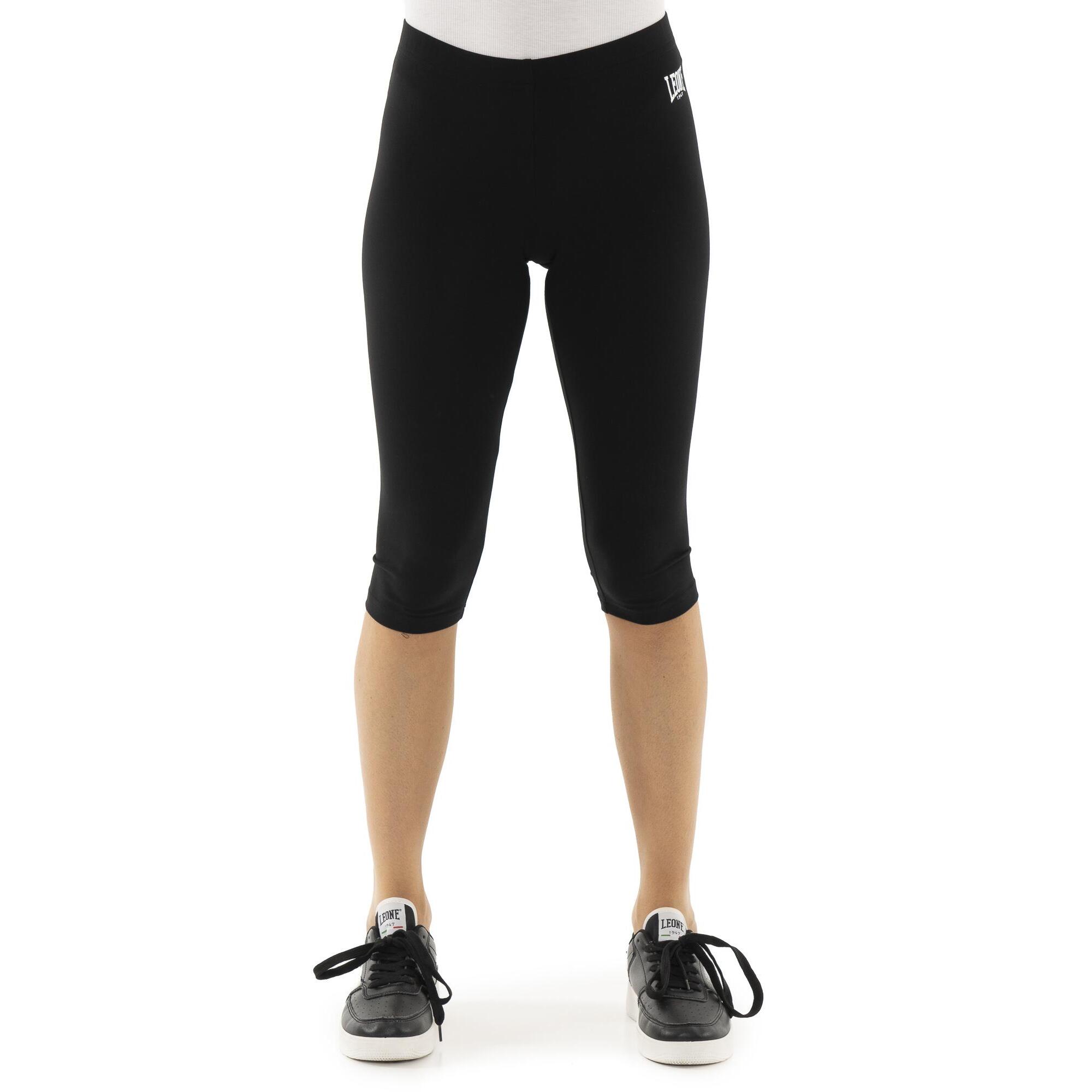 Leggings da donna pinocchietto in cotone elasticizzato Leone Basic