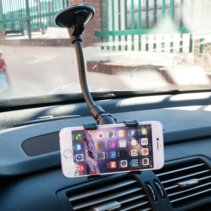 DAM Supporto per auto 7x1x27 Cm. Colore nero