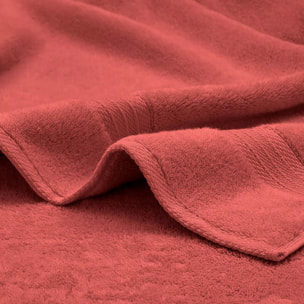 Carre avec oeillet pur coton 550 g/m² uni rose Elea corail
