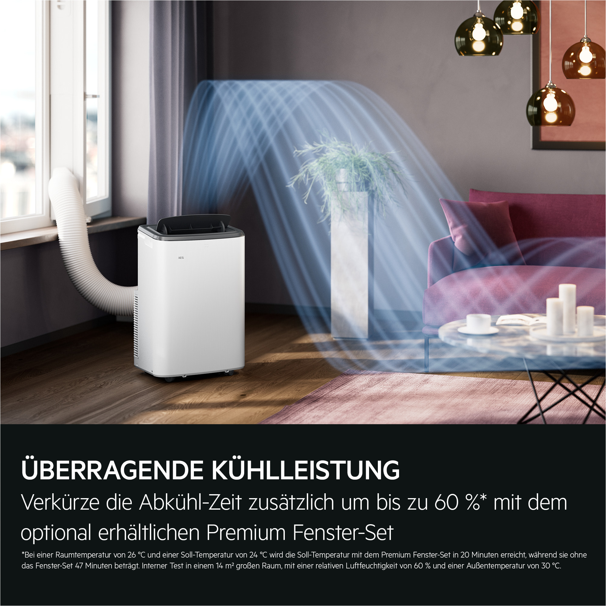 AEG Aire acondicionado portátil Comfort 6000 de 9.000 BTUs para 31-35 m² AXP26U339CW