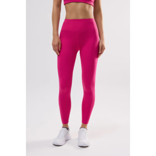 Leggings sportivi lunghi fucsia a vita alta