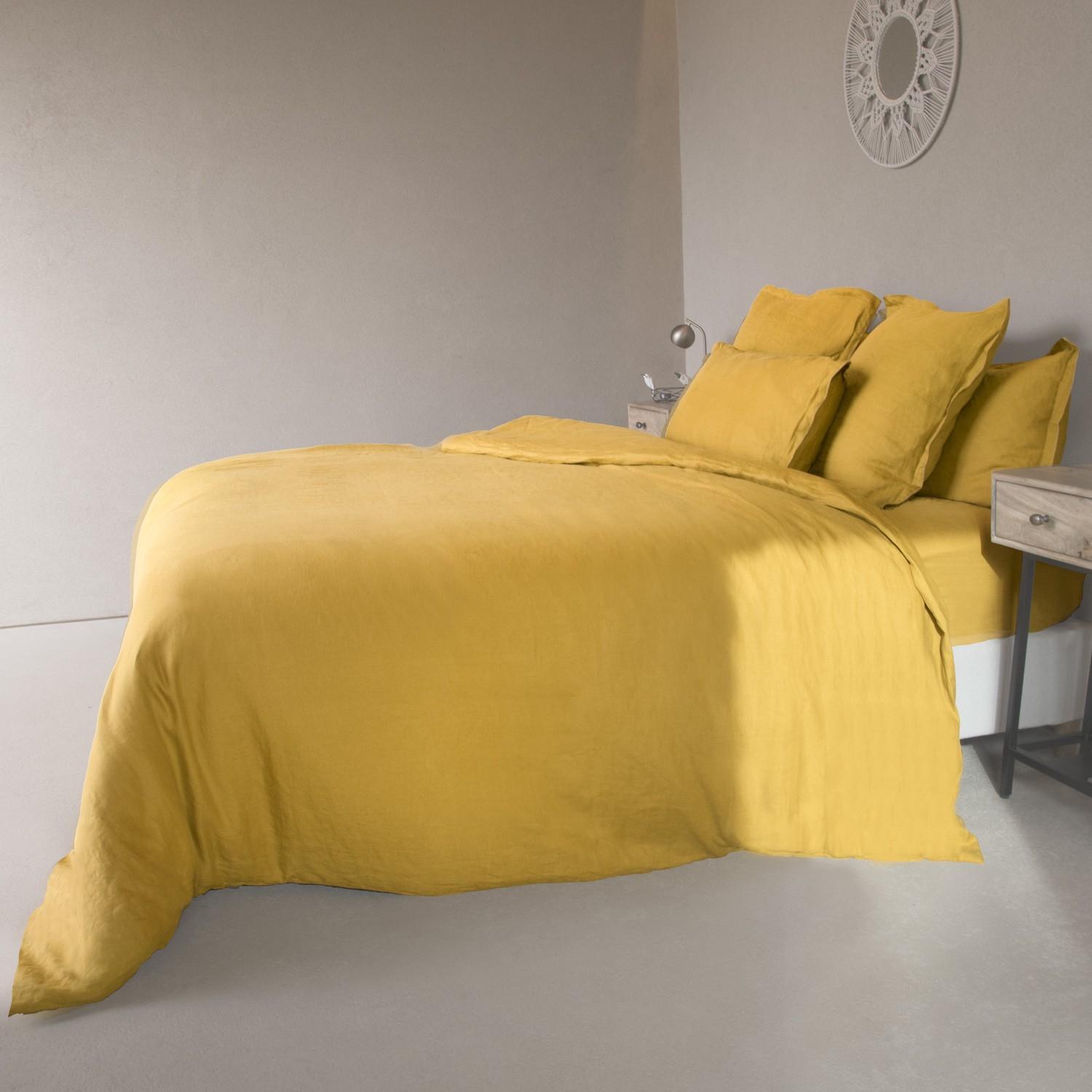 Febronie - LENA Housse de couette moutarde | Veepee