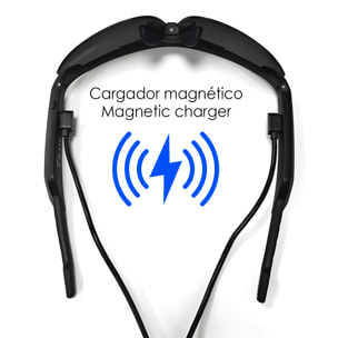 Occhiali sportivi intelligenti QY PRO 3. Assistente vocale intelligente, traduzione in tempo reale di oltre 100 lingue, controllo della musica/chiamate e lenti UV400.