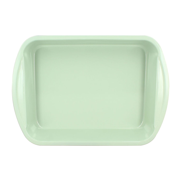 Plat à four rectangulaire en acier carbone celadon 40x28cm COLORAMA