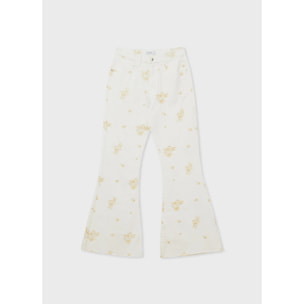 Pantalone flare con ricami