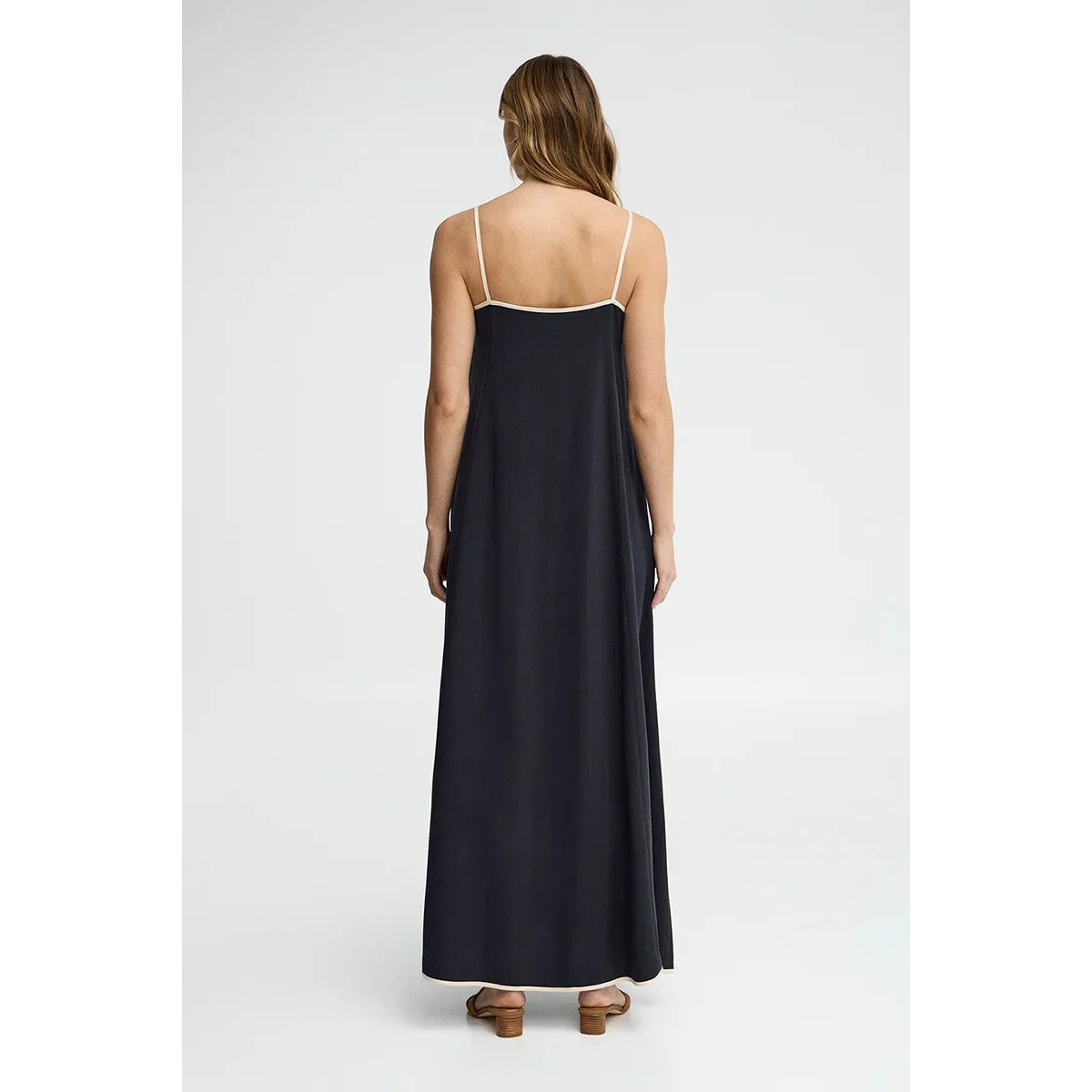 Vestido de tirantes azul marino con corte holgado Polo Club