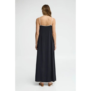 Vestido de tirantes azul marino con corte holgado Polo Club