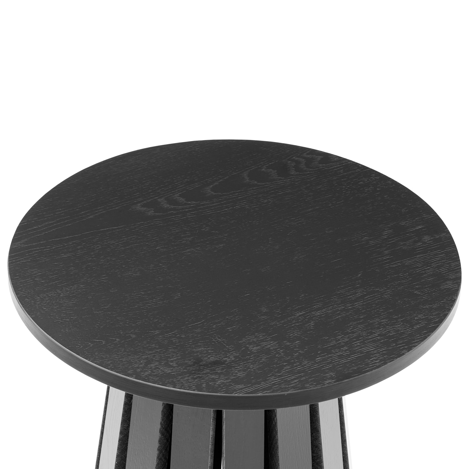 Table d'appoint ronde style scandinave noire LIV