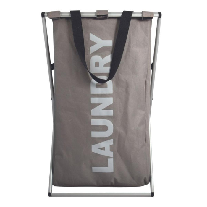 Panier à linge LAUNDRY 50L Taupe MSV