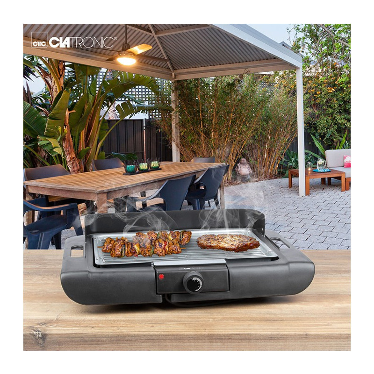 Barbecue Gril électrique de table 2000W Clatronic BQ 3507 Noir