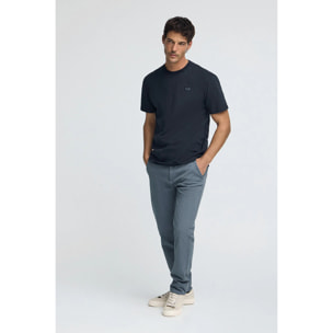 Camiseta azul marino con parche personalizado Polo Club