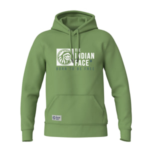 Sudaderas The Indian Face Born to be Free Verde para hombre y para mujer