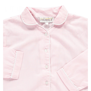 Pigiama leggero PACK Pigiama leggero mamma e bimba DONNA BAMBINA riga bianca e rosa