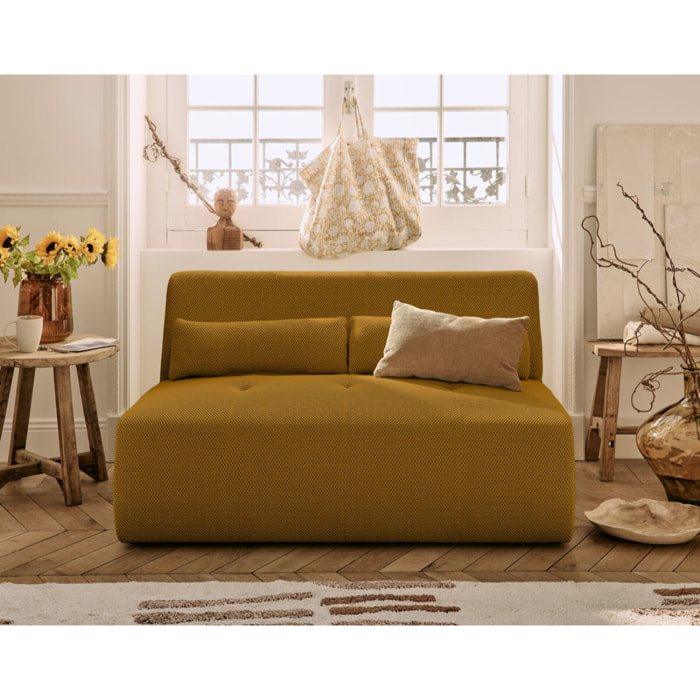 Onyx - canapé droit 2 places - en tissu mailles 3D - Jaune