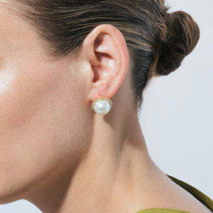 Pendientes Nyma acabado oro amarillo 18k