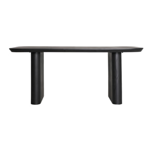 Mesa comedor de madera de abeto en color negro de 180x95x77cm