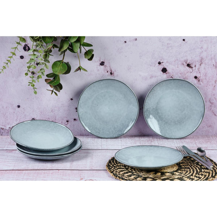 Assiette CLOUD Ø21,5cm - 6 pièces - Gris orage